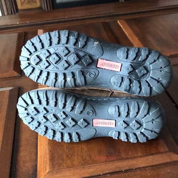 Women’s size 7M khombu Lindsey brown leather/faux fur zip up ankle boots - Picture 5 of 7